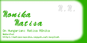 monika matisa business card