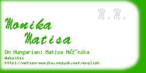 monika matisa business card